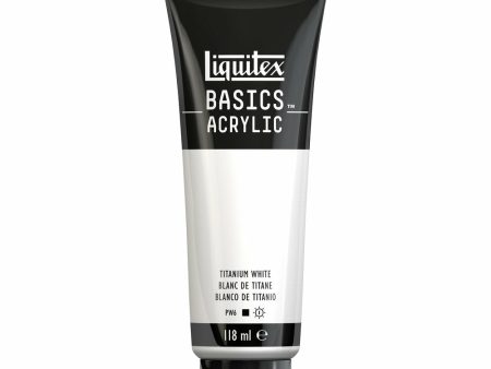 Akryyliväri 118ml 432 Titanium White Liquitex Basics Acrylic on Sale