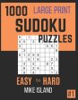 1000 Large Print Sudoku Puzzles: Sudoku Puzzle Book For Adults Cheap